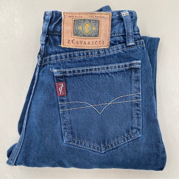 Z Cavaricci Women’s Vintage Feminine Regular Fit Dark Blue Denim Jeans Size 27 - Picture 3 of 8
